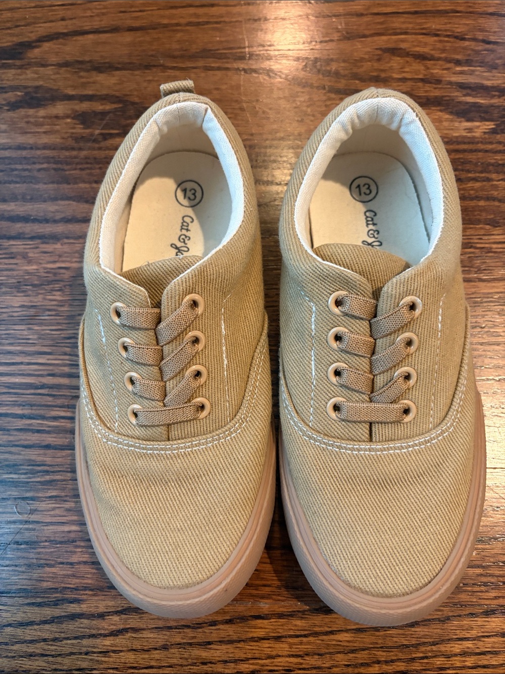 Cat & Jack Kids Tan Canvas Sneakers
